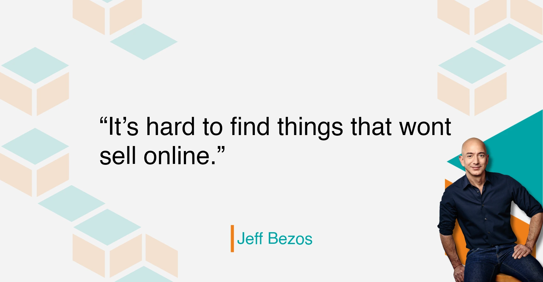 Marketing quote by jeff bezoz, amazon services, sell online, sell on Amazon
